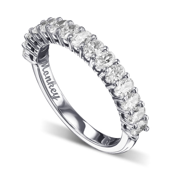 Oval Diamond Wedding Band