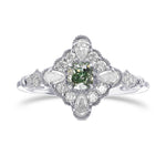 Fancy Intense Green Cushion Extraordinary Diamond Ring