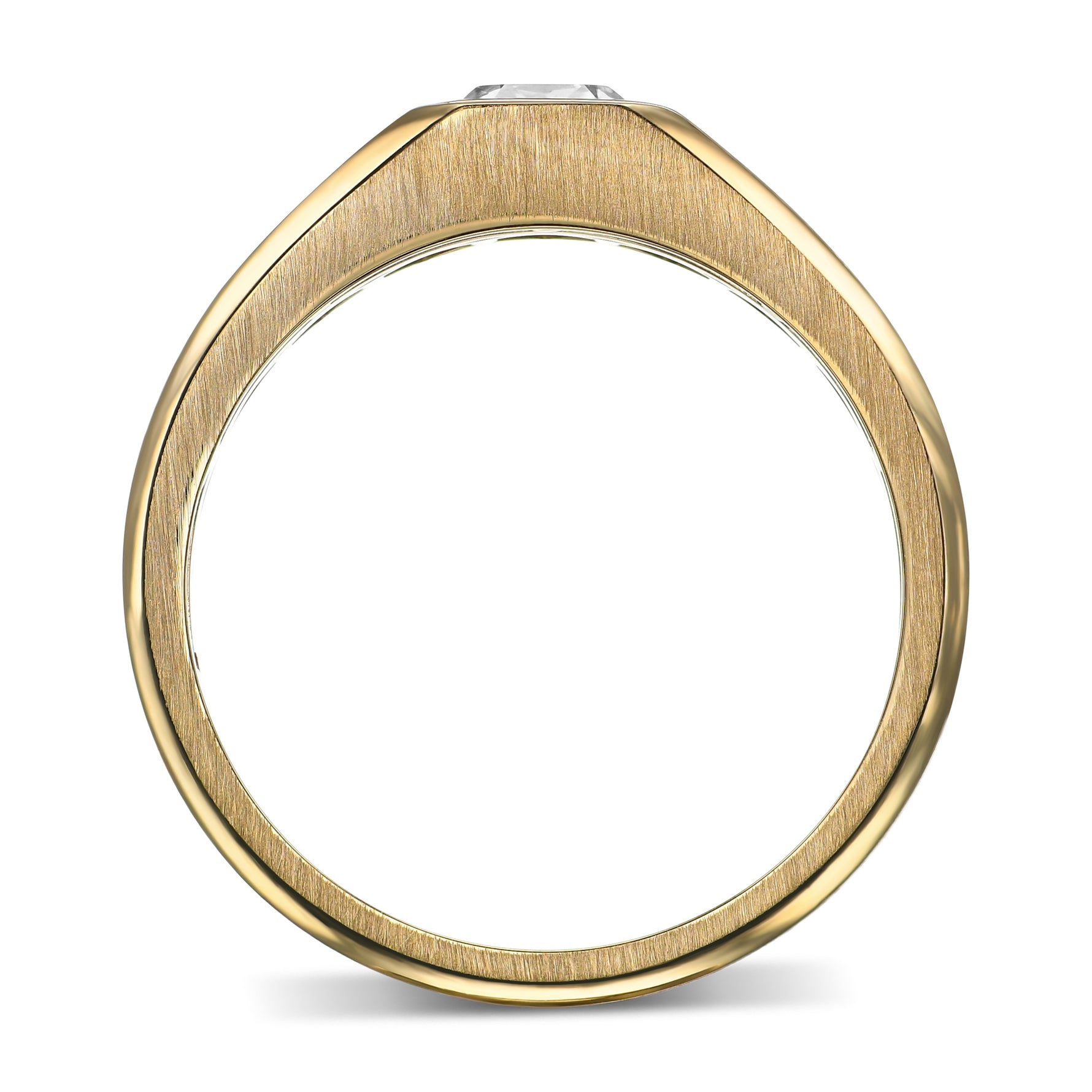 Light Green Radiant Solitaire Men's Diamond Ring