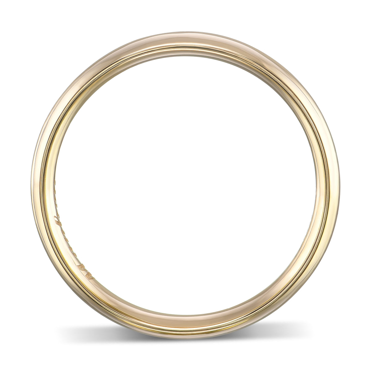  Comfort Fit Domed Yellow Gold Wedding Band