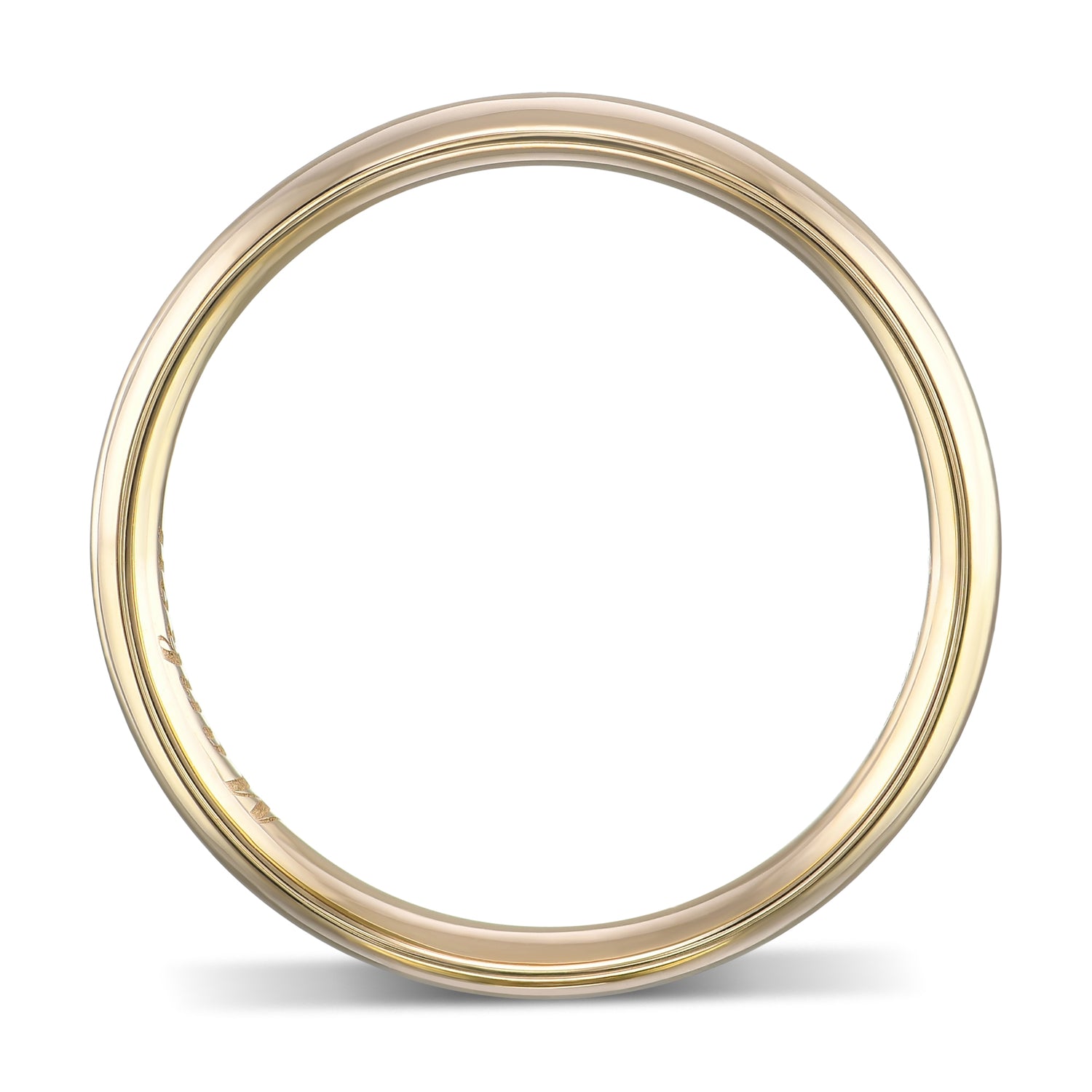  Comfort Fit Domed Yellow Gold Wedding Band