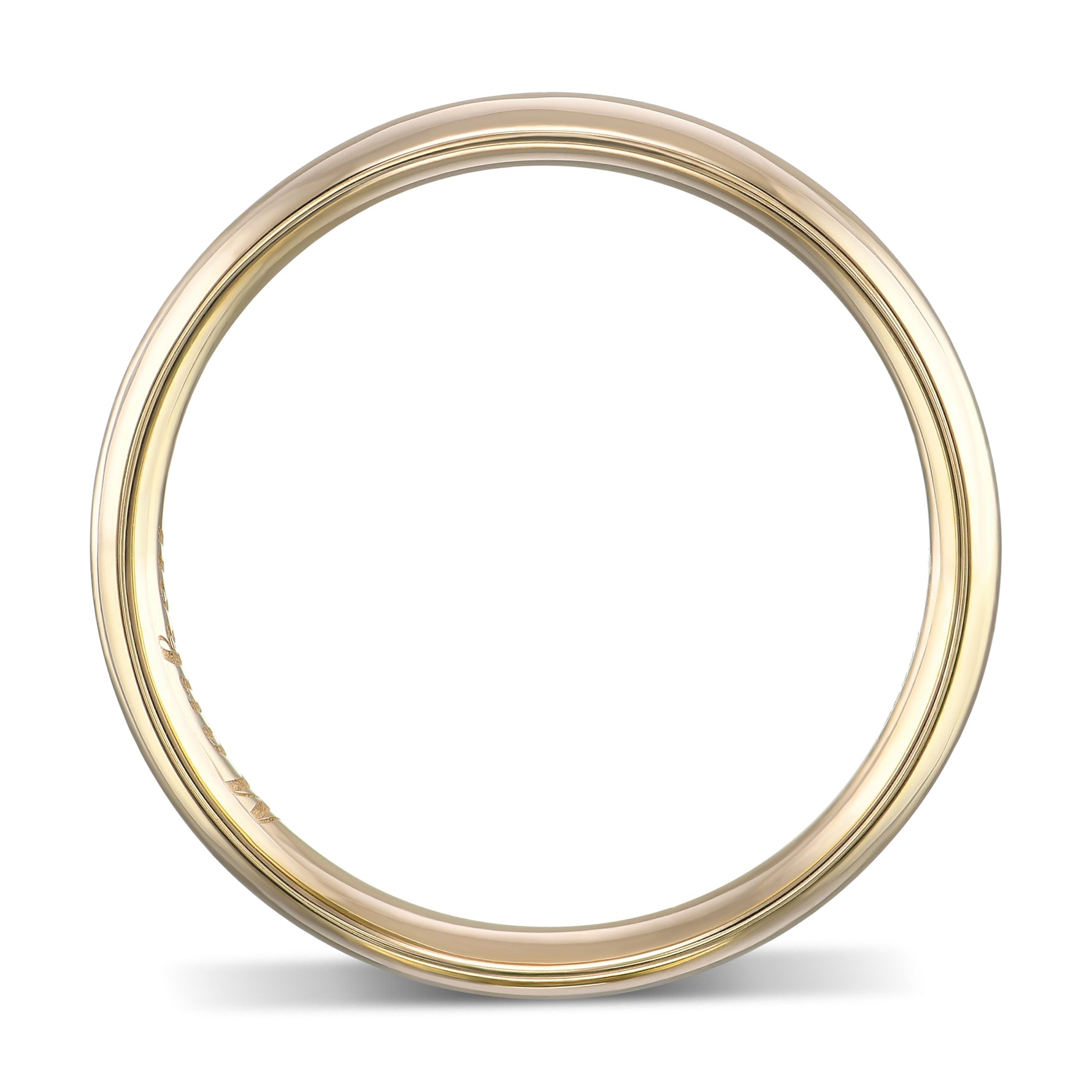  Comfort Fit Domed Yellow Gold Wedding Band