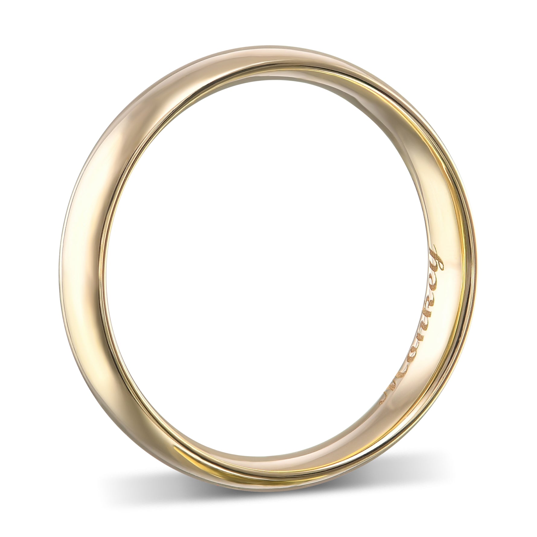  Comfort Fit Domed Yellow Gold Wedding Band