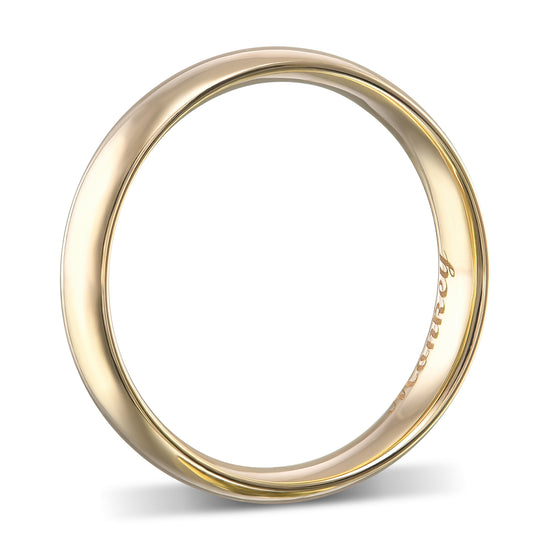 Comfort Fit Domed Yellow Gold Wedding Band