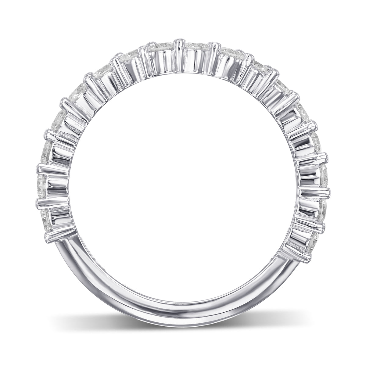 Contoured Diamond Wedding Band