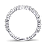 Contoured Diamond Wedding Band