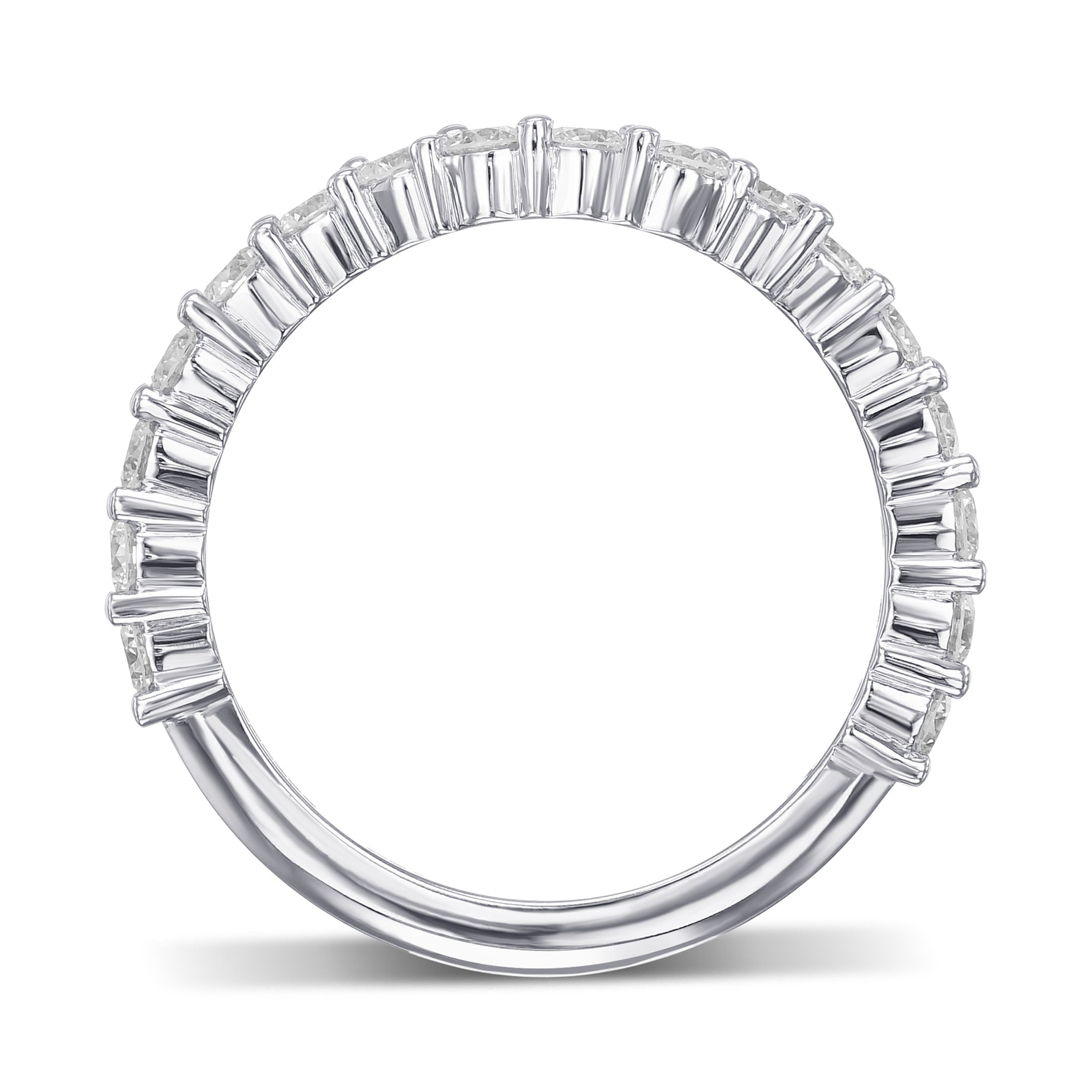 Contoured Diamond Wedding Band
