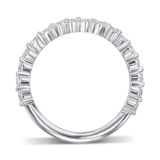 Contoured Diamond Wedding Band