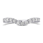 Contoured Diamond Wedding Band