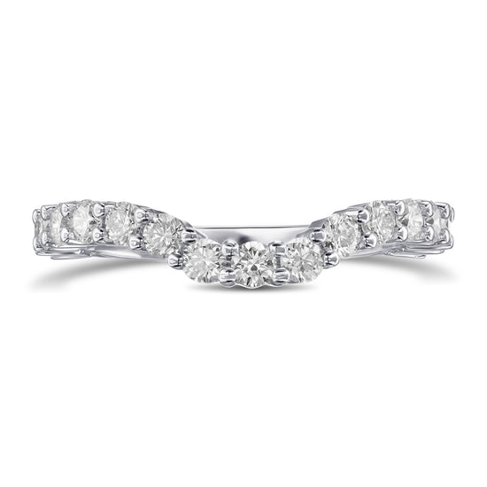 Contoured Diamond Wedding Band
