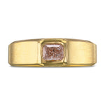Light Brown Pink Radiant Diamond Men's Ring