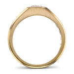 Light Brown Pink Radiant Diamond Men's Ring