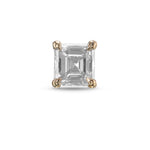 E Color Asscher-cut Stud Diamond Earring 