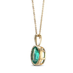 Oval Emerald Solitaire Pendant