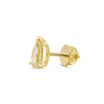 Fancy Yellow Pear Stud Diamond Earring