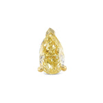 Fancy Yellow Pear Stud Diamond Earring