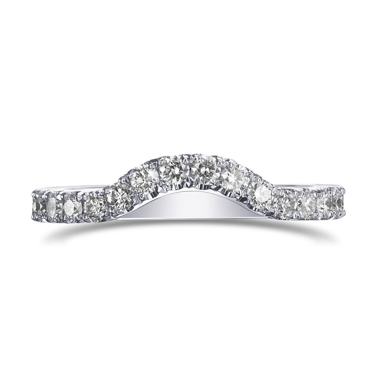 Contoured Diamond Wedding Band