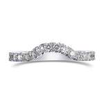 Contoured Diamond Wedding Band
