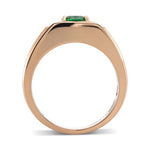 Oval Muzo Emerald Men's Ring