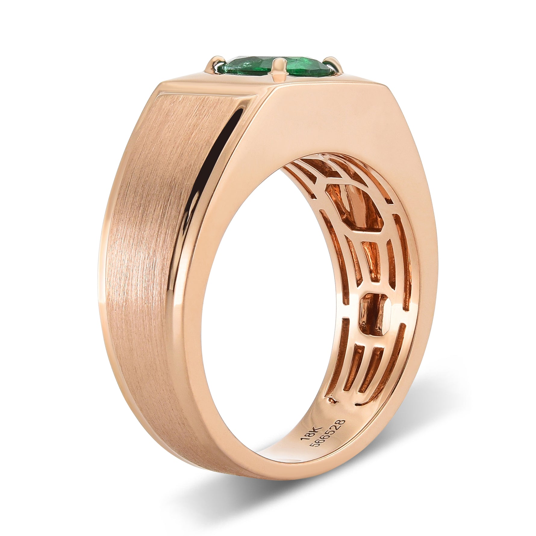 Oval Muzo Emerald Men's Ring