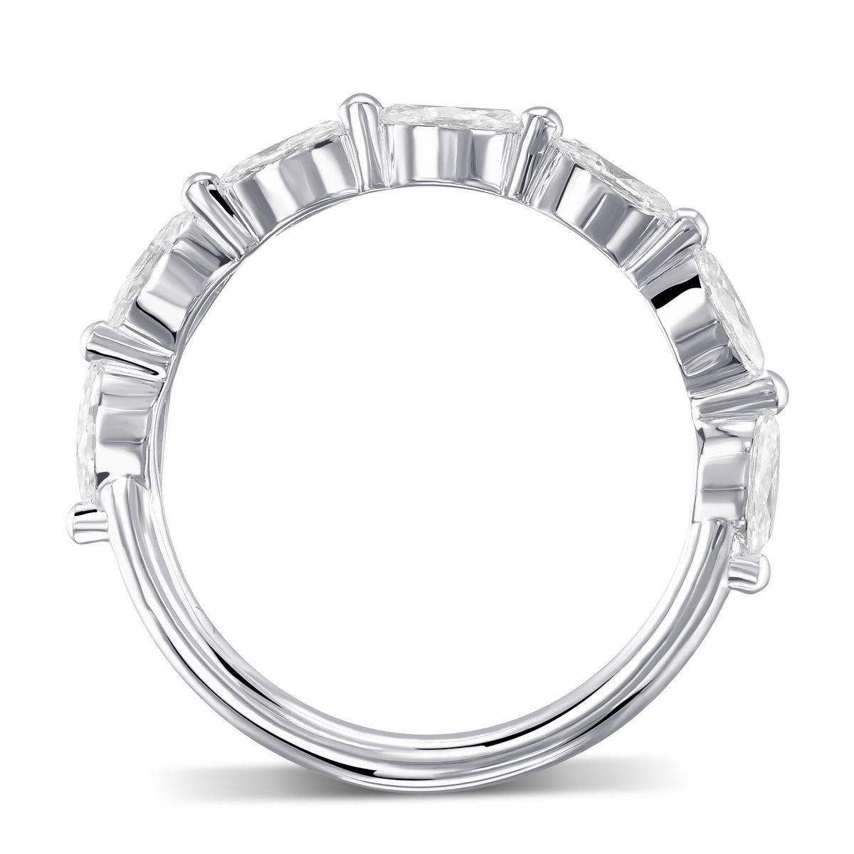 Marquise Diamond Wedding Band