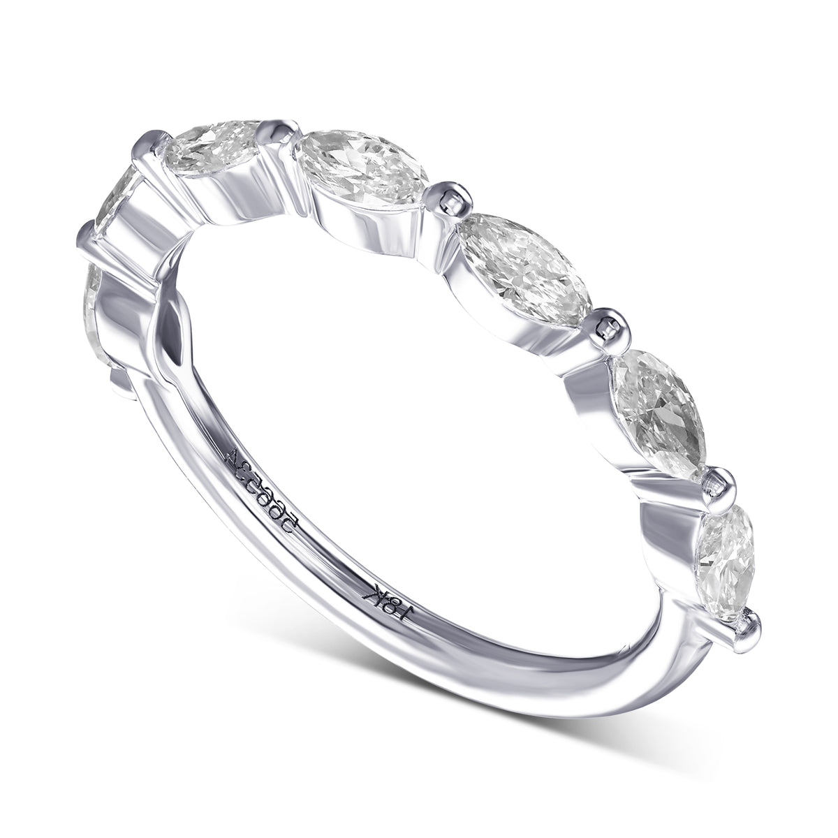 Marquise Diamond Wedding Band