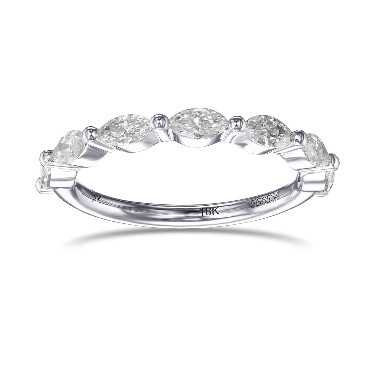 Marquise Diamond Wedding Band