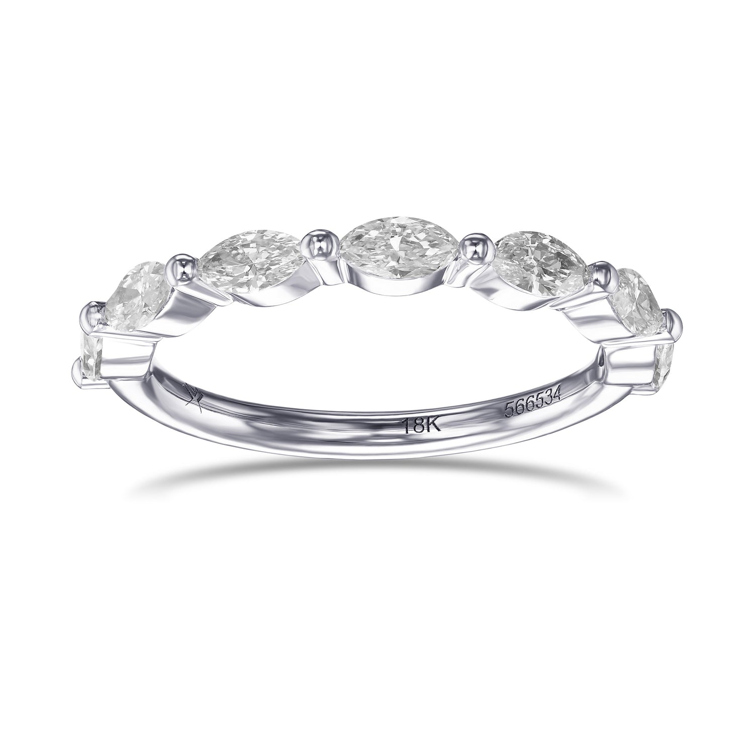Marquise Diamond Wedding Band