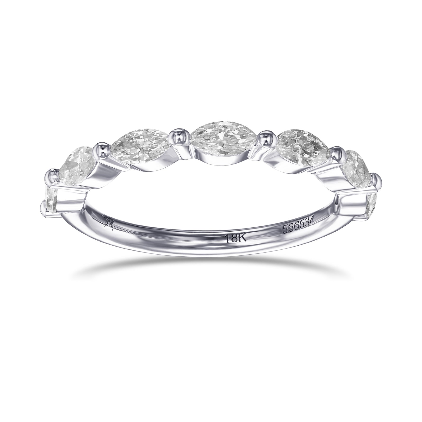 Marquise Diamond Wedding Band