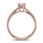 Fancy Brown Pink Cushion Solitaire Diamond Ring