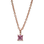 Fancy Intense Purplish Pink Emerald Solitaire Diamond Pendants 