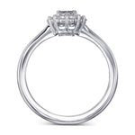 Fancy Gray Blue Cushion Halo Diamond Ring