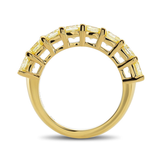 Fancy Yellow Radiant Diamond Band Ring