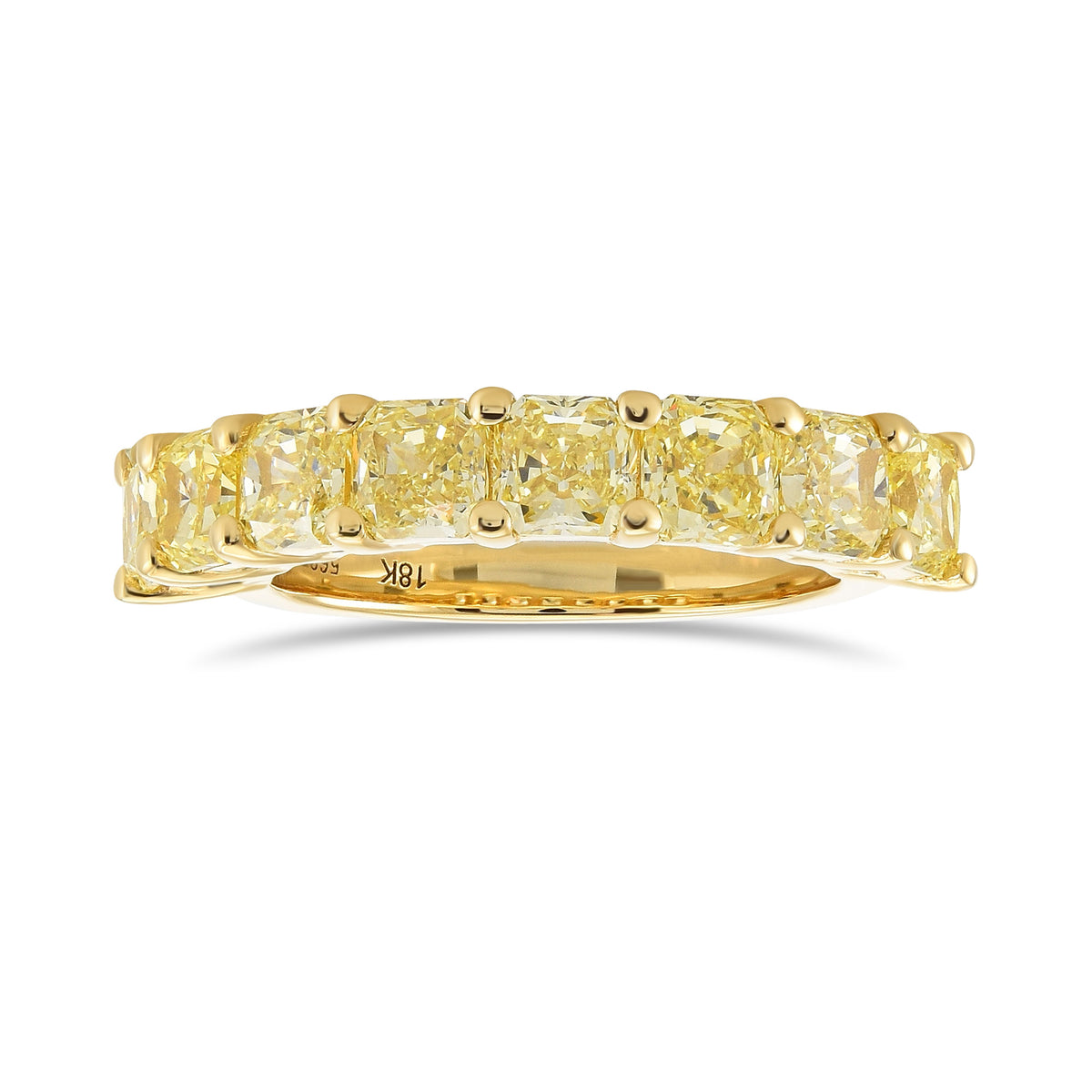 Fancy Yellow Radiant Diamond Band Ring