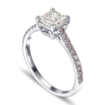 Princess & Pink Side Stone Diamond Ring 