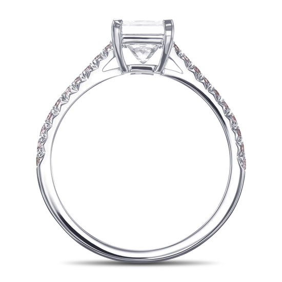 Princess & Pink Side Stone Diamond Ring 