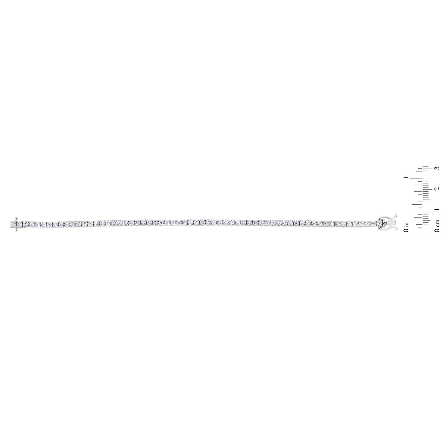 Round White Diamond Tennis Bracelet