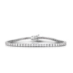 Round White Diamond Tennis Bracelet