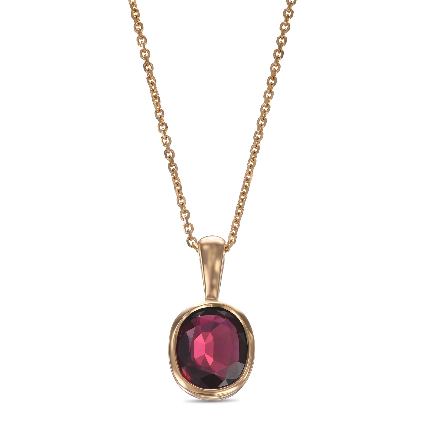 Oval Ruby Solitaire Pendant