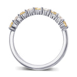 Fancy Intense Yellow and Colorless Wedding Band