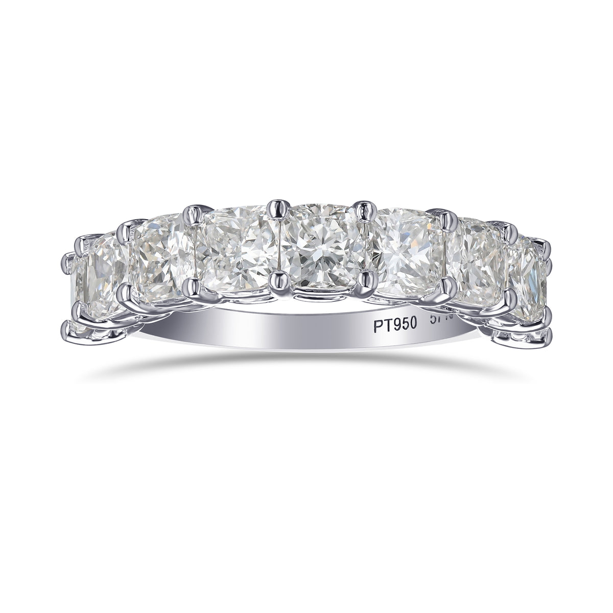 Cushion Half Eternity Diamond Band 