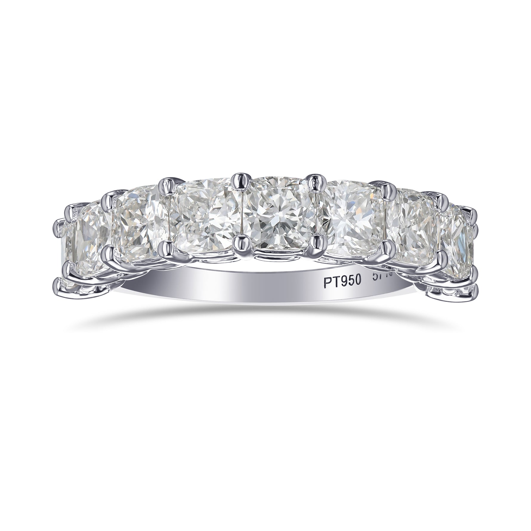 Cushion Half Eternity Diamond Band 