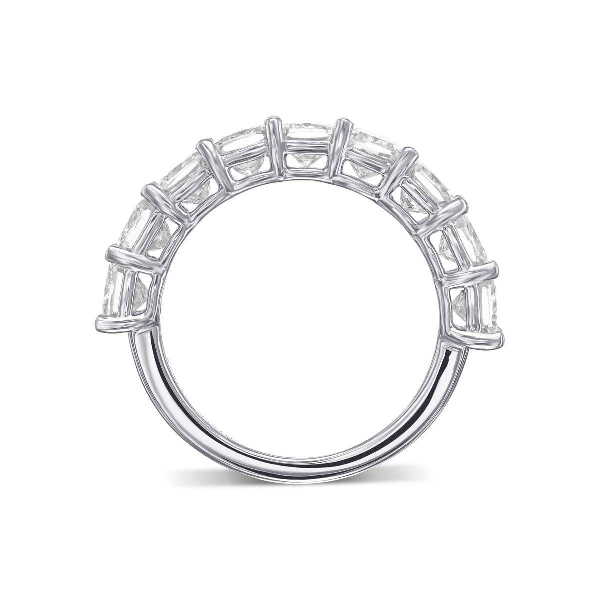 Cushion Half Eternity Diamond Band 