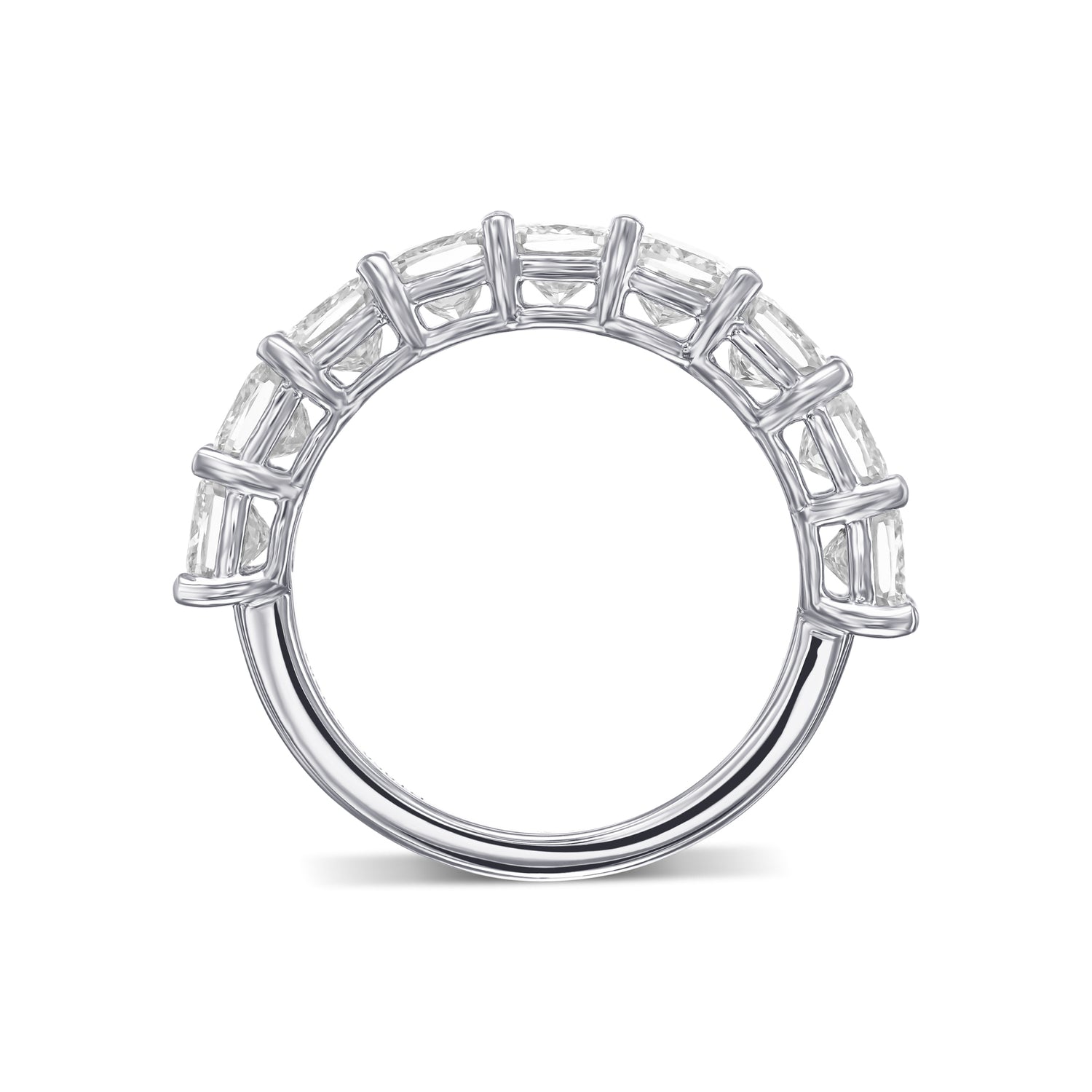 Cushion Half Eternity Diamond Band 