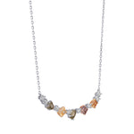 Multicolor and White Diamond Necklace 