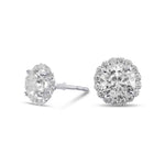 "88 Cut" Diamond Halo Earrings