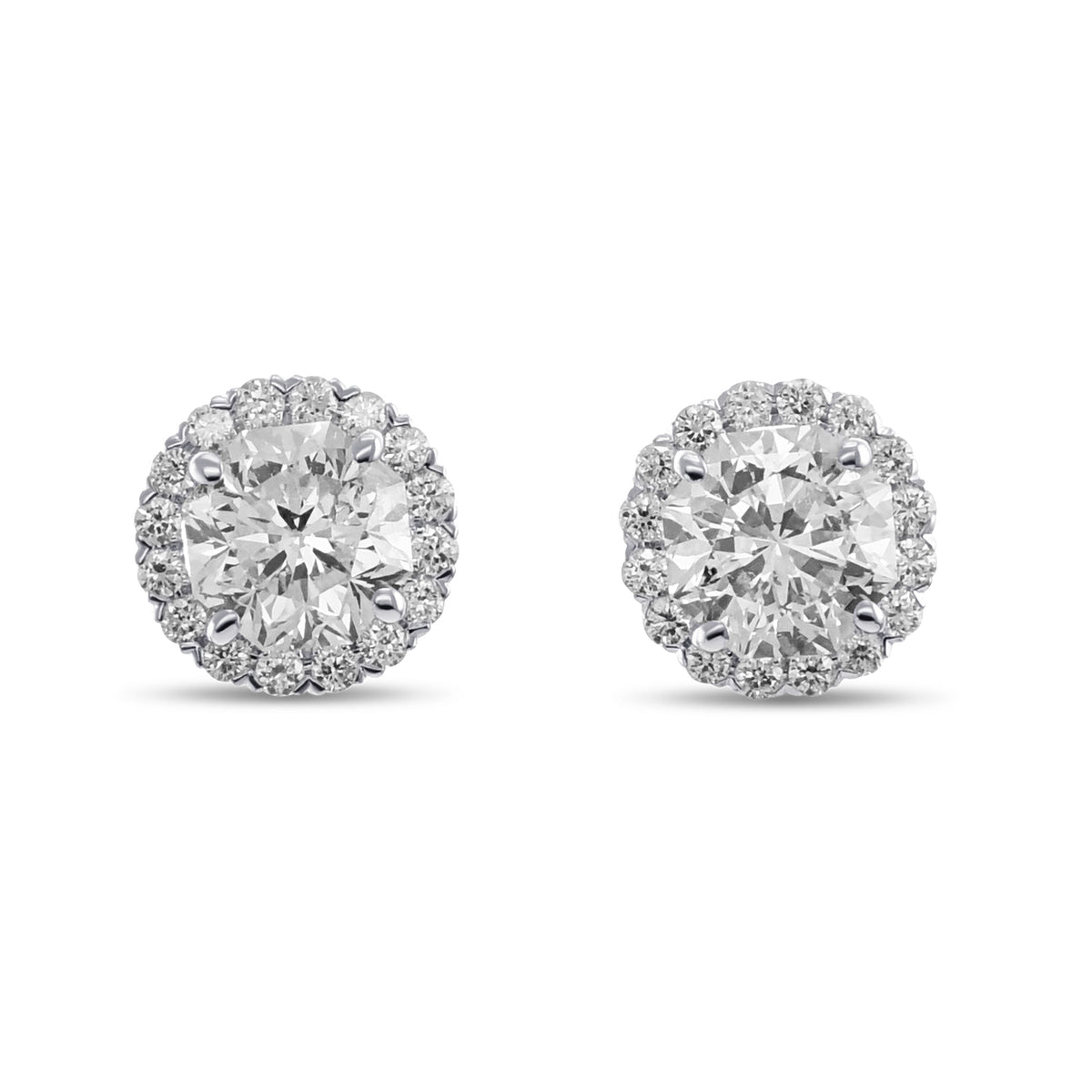 "88 Cut" Diamond Halo Earrings