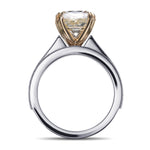 Light Yellow Radiant Diamond Engagement and Wedding Ring Set