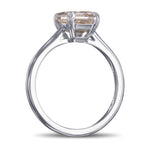 Fancy Yellowish Brown Emerald Solitaire Diamond Ring