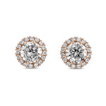 "88 Cut" Diamond Halo Earrings